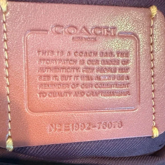 Coach Dalton 31, NWOT, with COA, Black Pebbled Leather and Brown Logo Canvas - Picture 4 of 8
